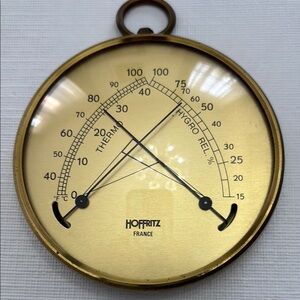 Vintage Hoffritz Thermometer and Hygrometer Made in France